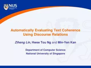 Automatically Evaluating Text Coherence Using Discourse Relations