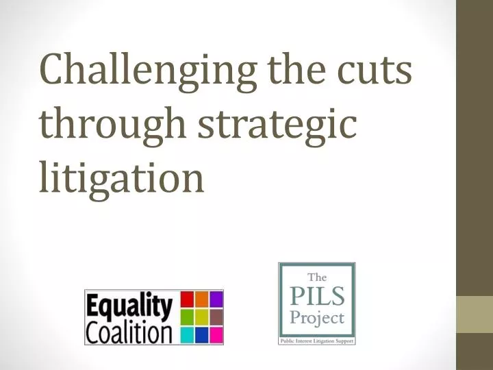 challenging the cuts through strategic litigation