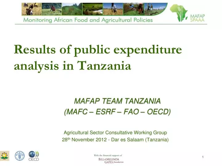 results of public expenditure analysis in tanzania