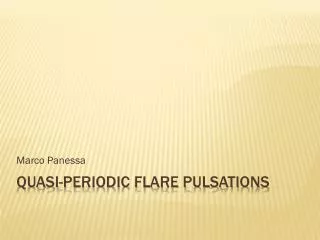 Quasi-Periodic Flare Pulsations