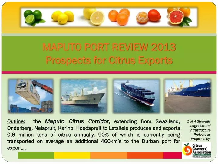 maputo port review 2013 prospects for citrus exports