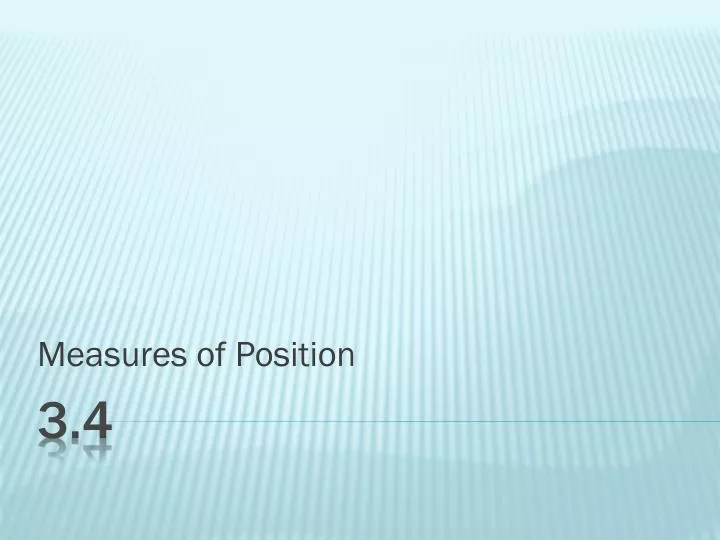 measures of position