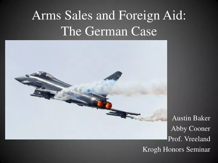 arms sales and foreign aid the german case
