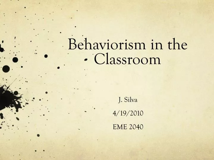 behaviorism in the classroom