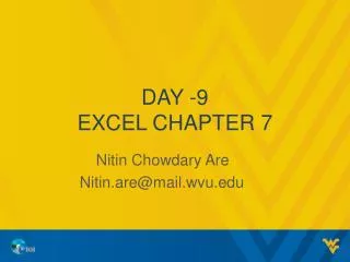 Day - 9 Excel chapter 7