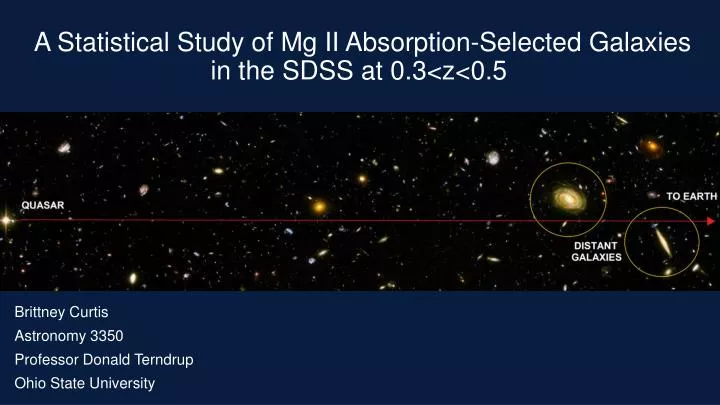 a statistical study of mg ii absorption selected galaxies in the sdss at 0 3 z 0 5