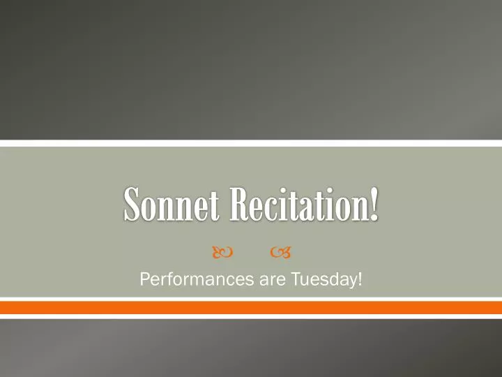 sonnet recitation