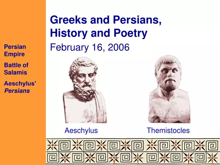 greeks and persians history and poetry