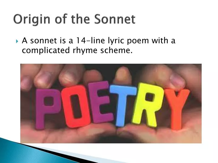 origin of the sonnet