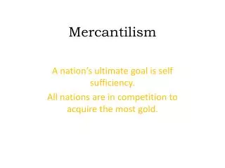 mercantilism