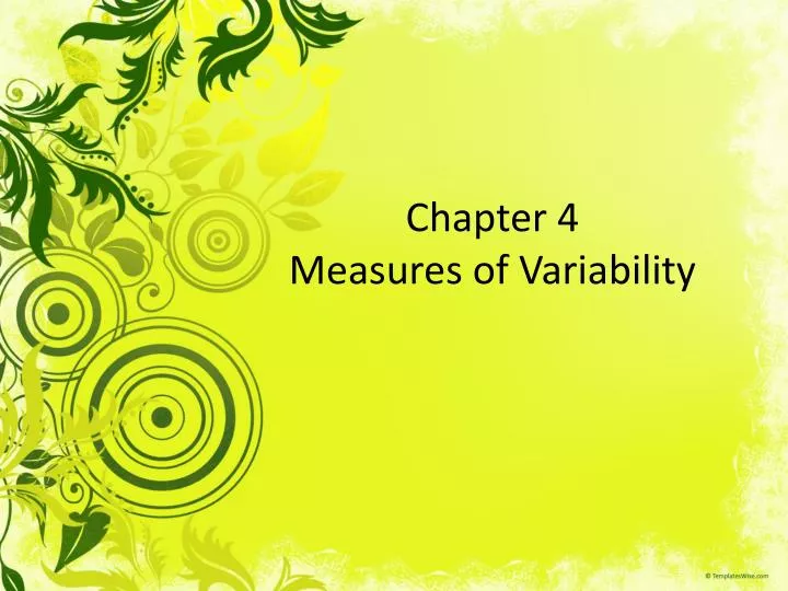 PPT - Chapter 4 Measures Of Variability PowerPoint Presentation, Free ...