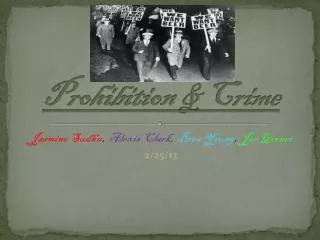 Prohibition &amp; Crime