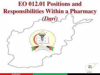 EO 012.01 Positions and Responsibilities Within a Pharmacy (Dari)