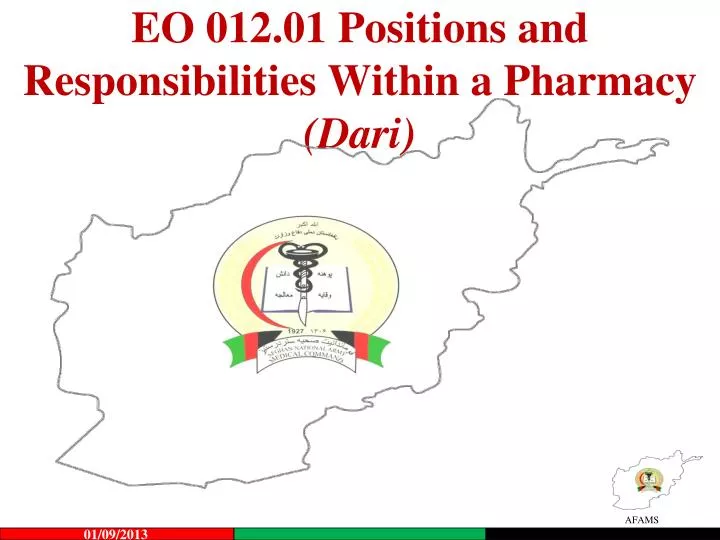 eo 012 01 positions and responsibilities within a pharmacy dari