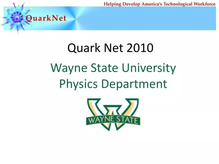 quark net 2010