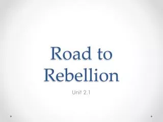 Road to Rebellion