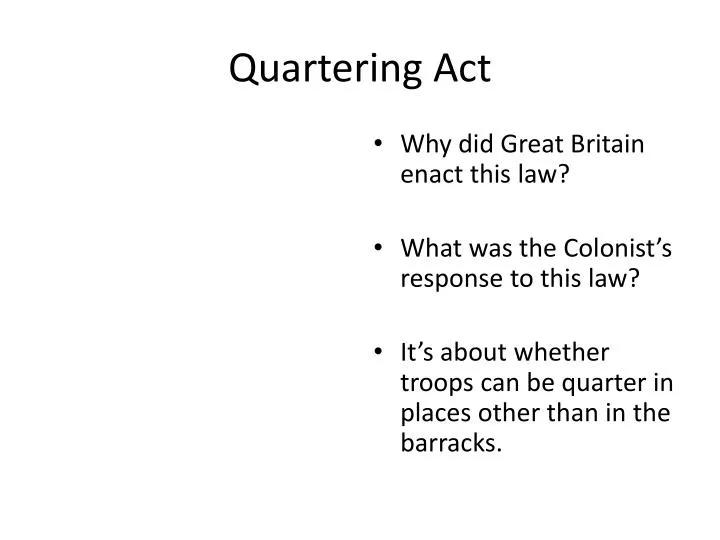 quartering act