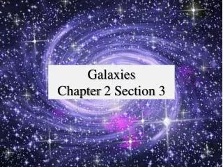 Galaxies Chapter 2 Section 3