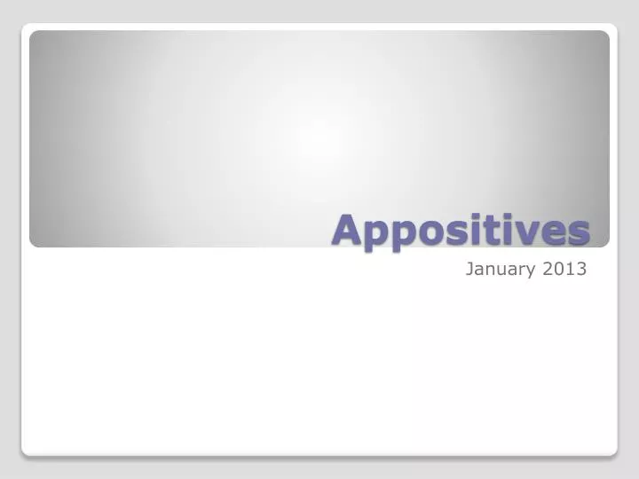 appositives