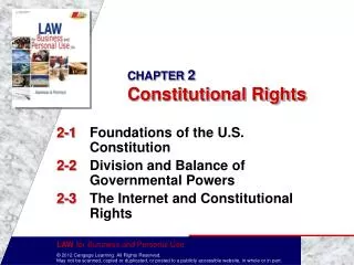 CHAPTER 2 Constitutional Rights