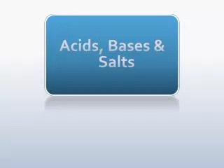 acids bases salts