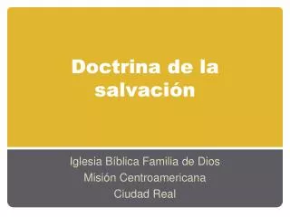 doctrina de la salvaci n