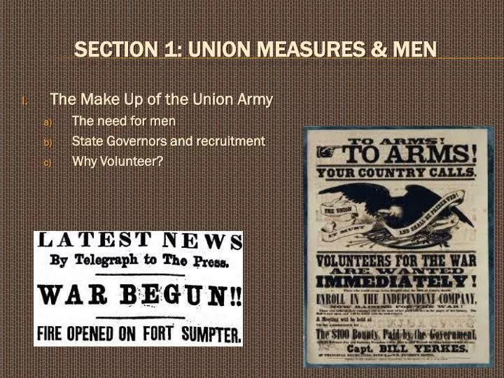 section 1 union measures men