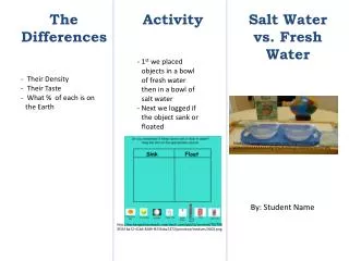 Salt Water vs. Fresh Water