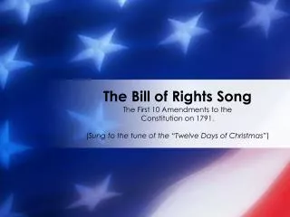 The Bill of Rights Song