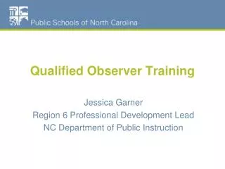 Qualified Observer Training