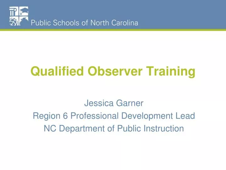 qualified observer training