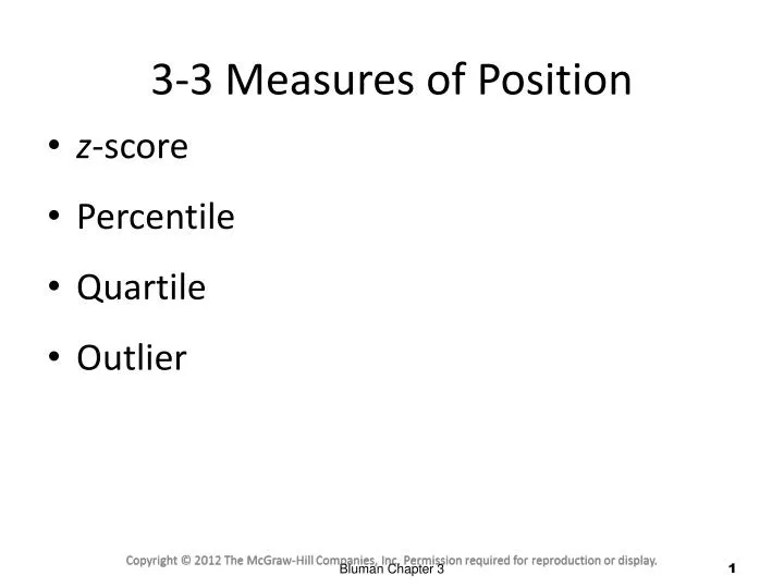 3 3 measures of position