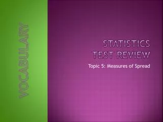Statistics Test Review