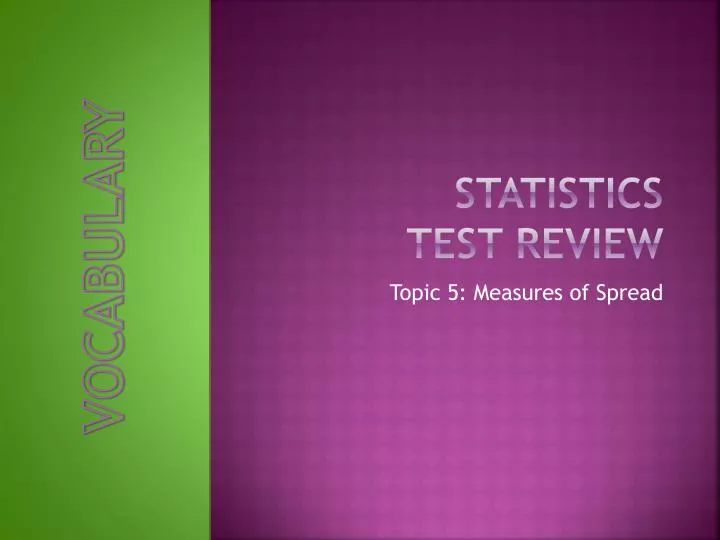 statistics test review