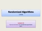 Randomized Algorithms CS648 - slide 1