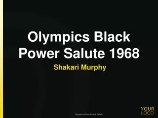 Olympics Black Power Salute 1968