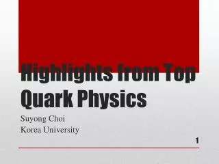 Highlights from Top Quark Physics