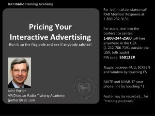Pricing Your Interactive Advertising