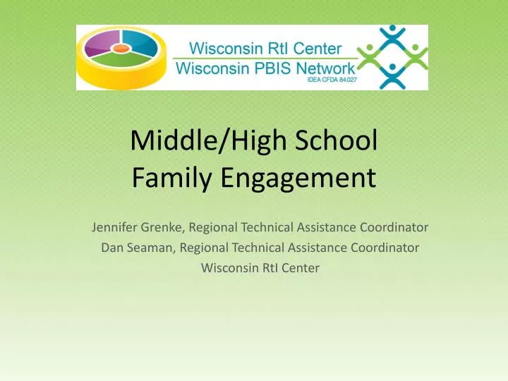 middle high school family engagement