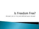Is Freedom Truly Free? A Reflection on American Independence and Rights - slide 1
