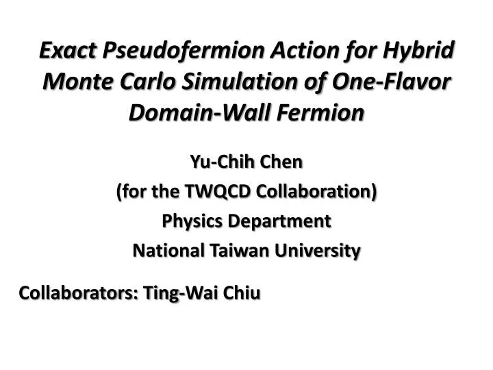 exact pseudofermion action for hybrid monte carlo simulation of one flavor domain wall fermion