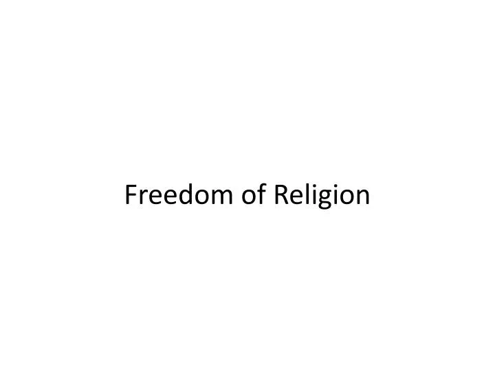 freedom of religion