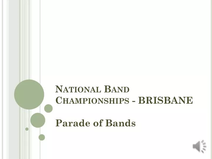 national band championships brisbane