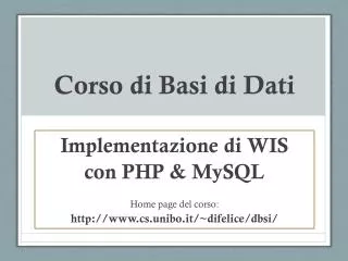 corso di basi di dati