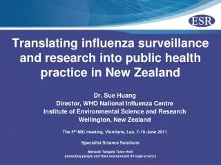 Translating influenza surveillance and research into public health practice in New Zealand