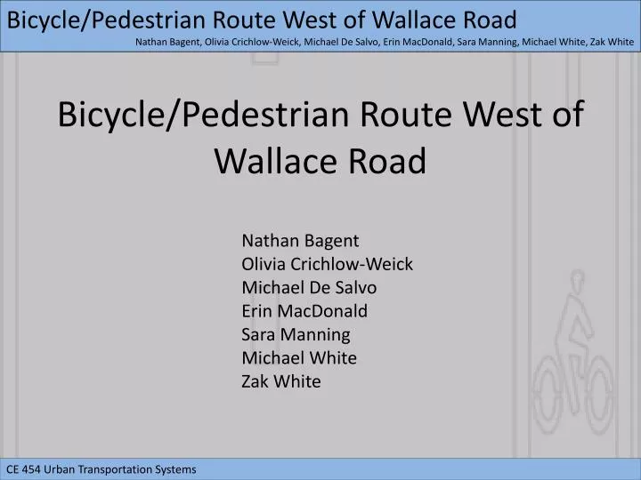 bicycle pedestrian route west of wallace road