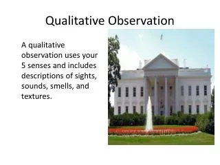 qualitative observation