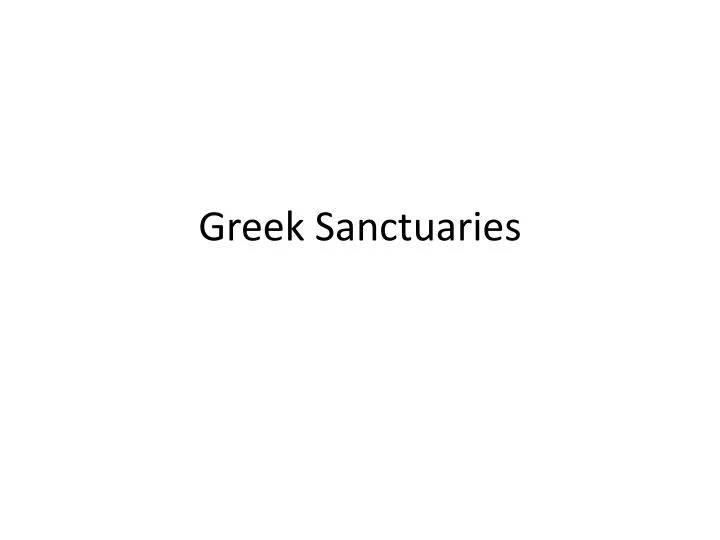 greek sanctuaries