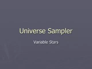 Universe Sampler