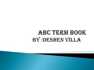 Abc Term book